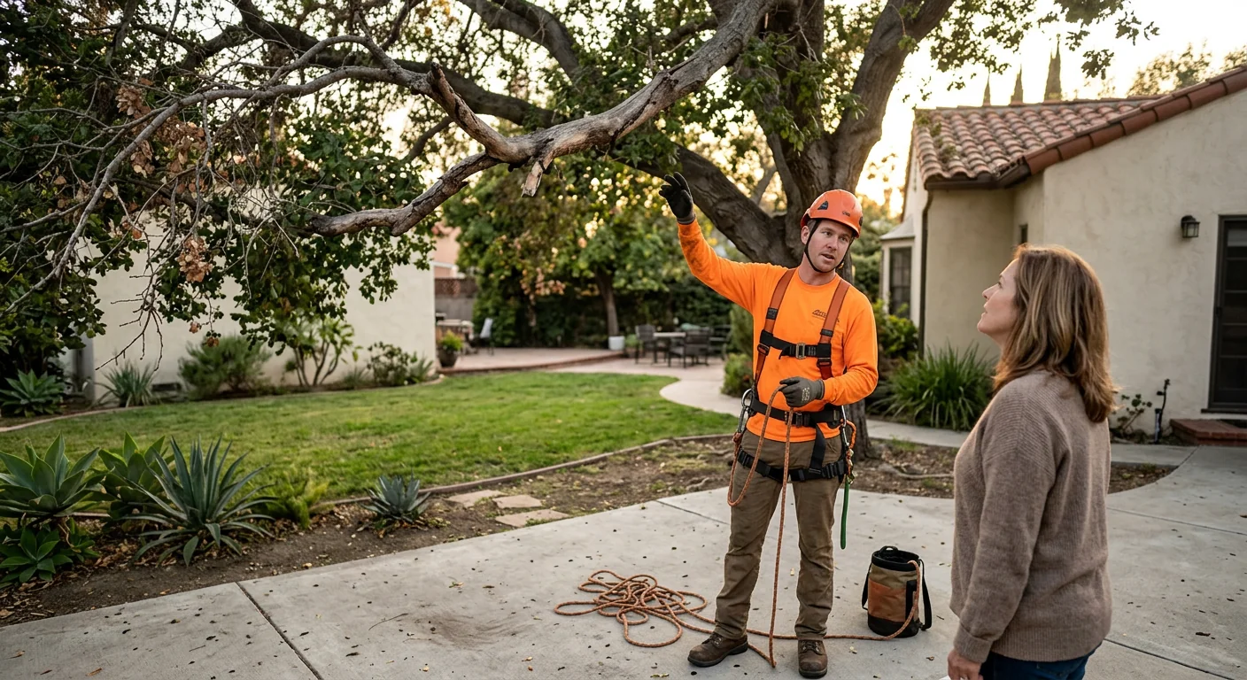 Thinning canopy with dead branches on a Glendale property needing tree care