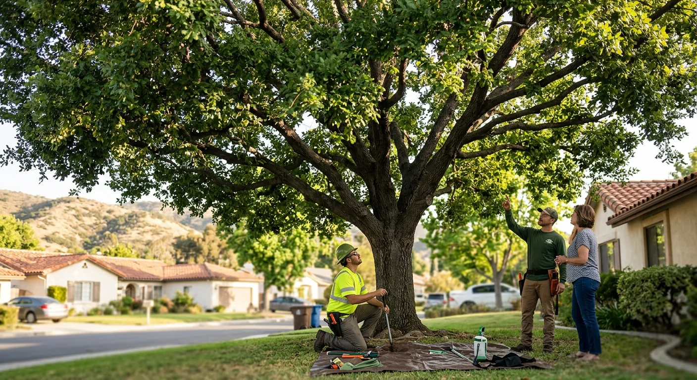 Finished result showing a recovered canopy after storm-related health treatment
