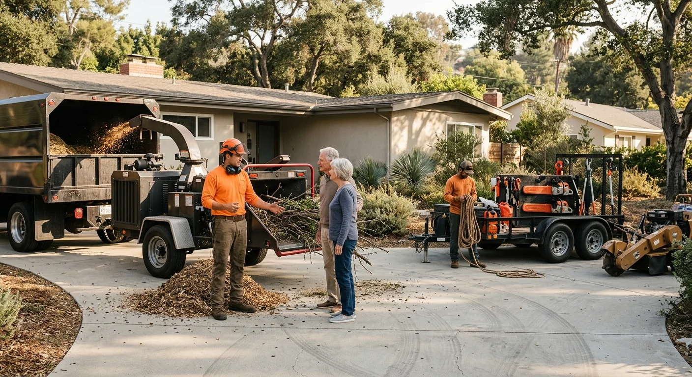 Tree Service equipment ready for customer walkthrough