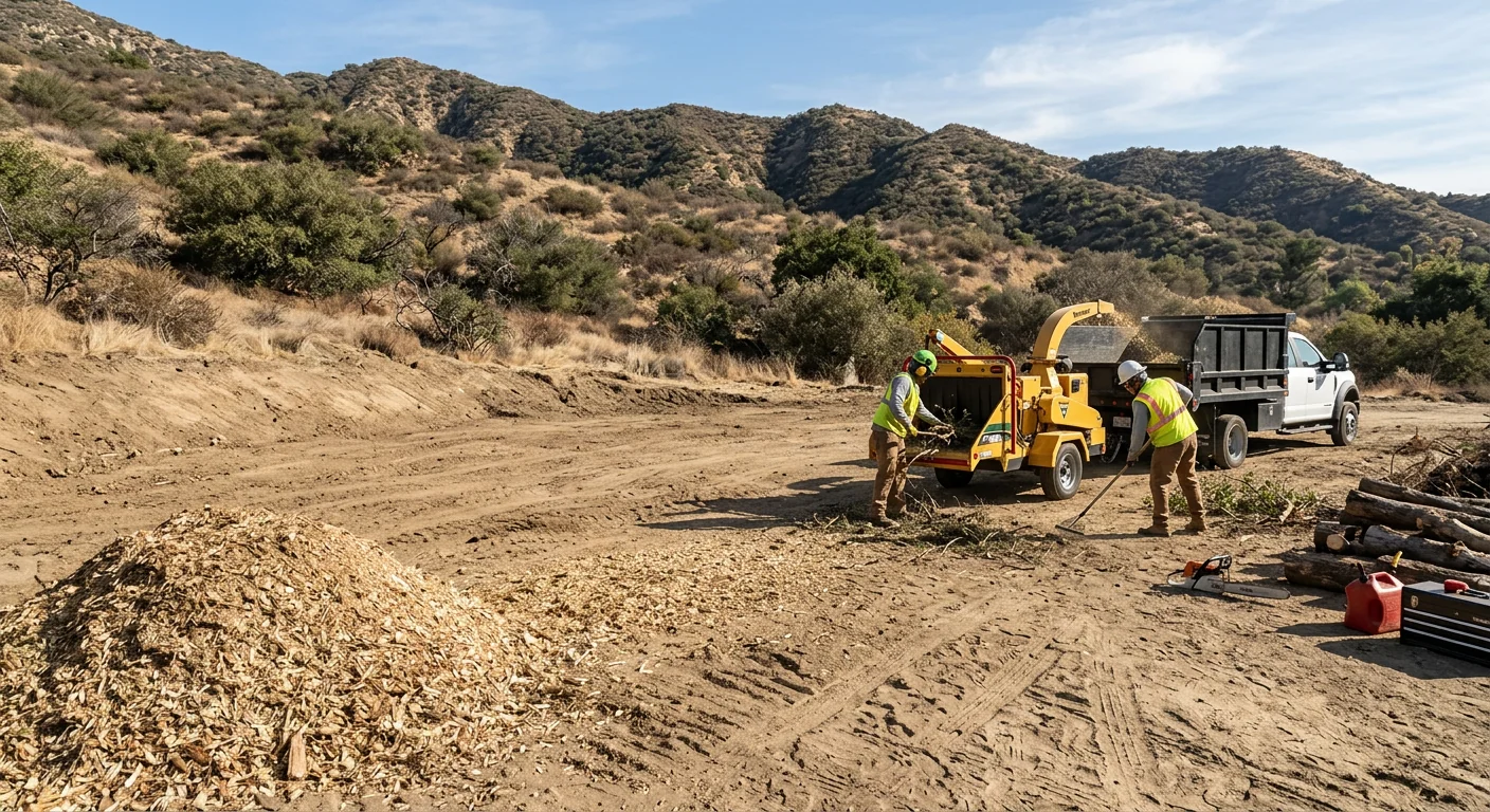 Freshly cleared lot after brush removal near the Glendale foothills